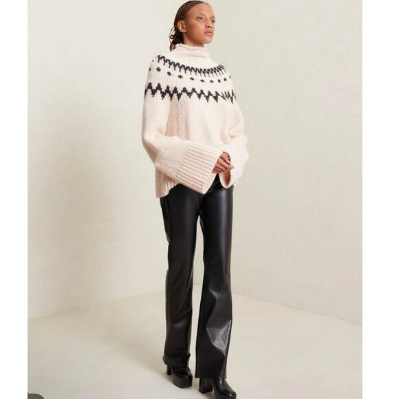 A.L.C. Ruby mock neck fair isle oversized sweater size medium NEW - Picture 2 of 16